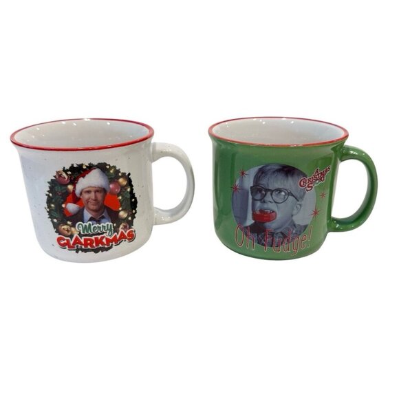 Spoontiques Xmas Coffee Tea Mugs A Christmas Story “Oh Fudge” "Merry Clarkmas" - Picture 6 of 6